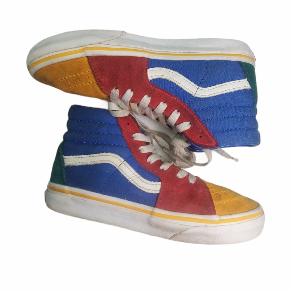 Kids Color Block High Top Vans